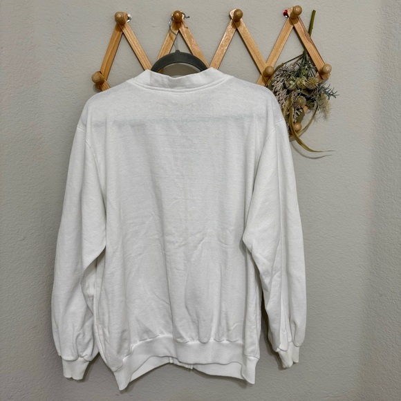 Disney 80s 90s Vintage White Button Cardigan Sweater Sz XL - Picture 2 of 6